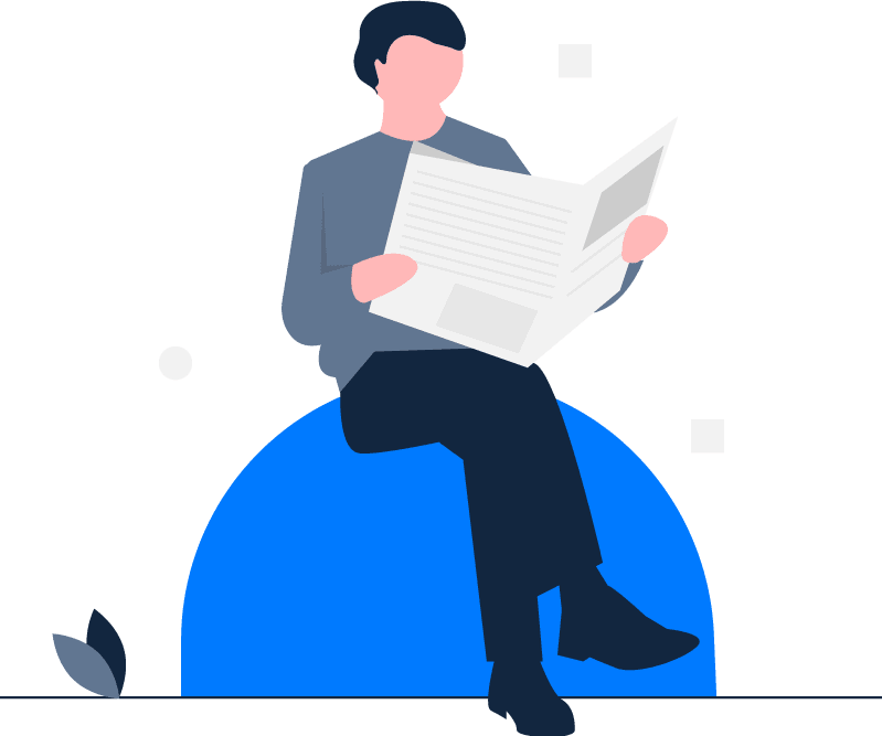 ilustración de persona leyendo el diario